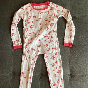 EUC Burts Bees Kids Strawberry Design Pajama Set Size 5T